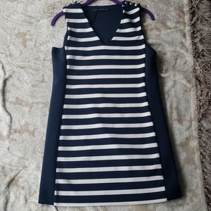 Zara stripe v neck dress